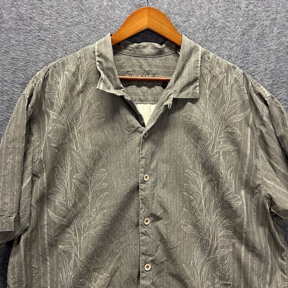 Tommy Bahama Other - Tommy Bahama XL Silk Button Down Shirt Green Floral‎ Tropical Menswear